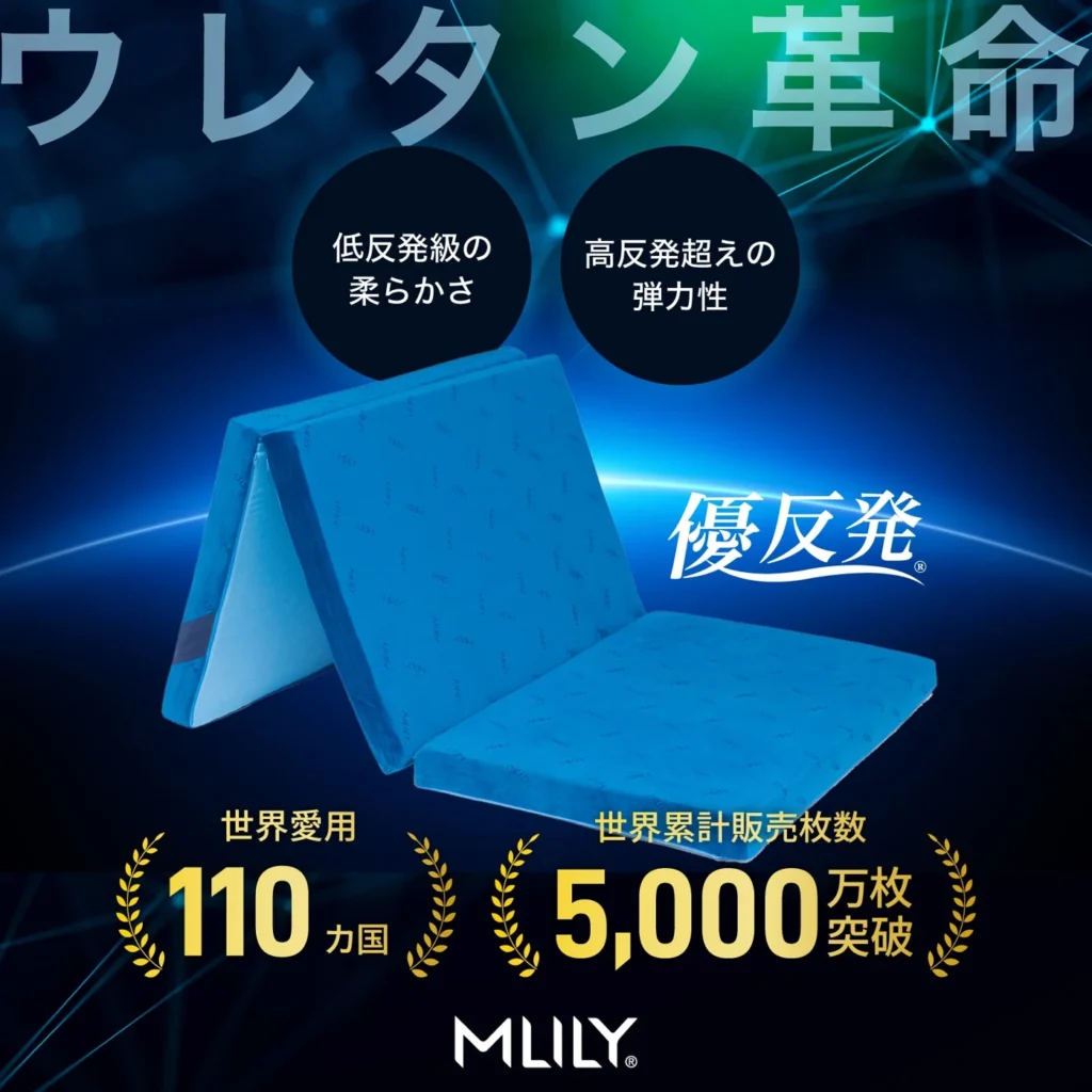 エムリリー 優反発マットレス 三つ折り 8cm 商品画像 2