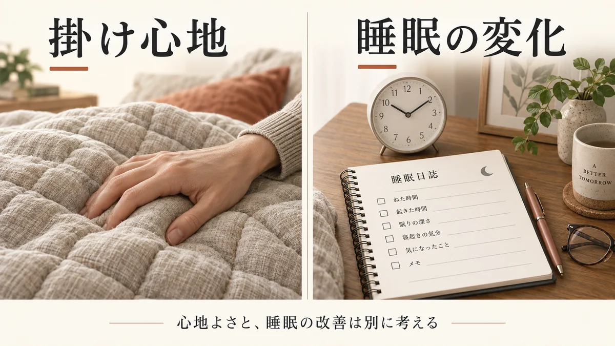 掛け心地への好みと睡眠の変化は、分けて考える