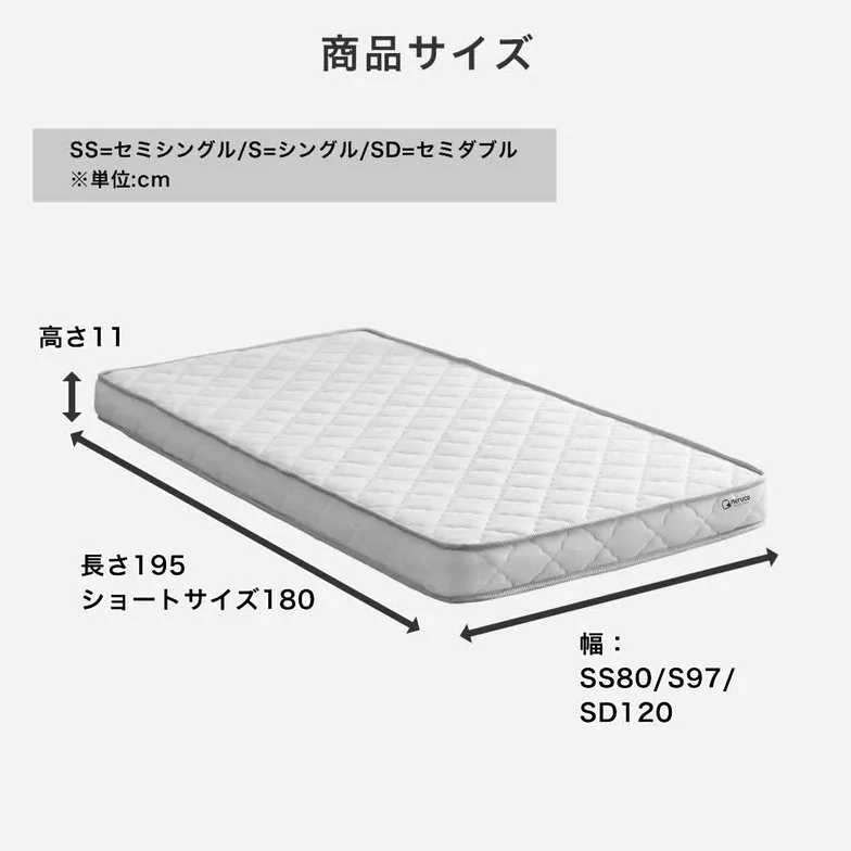 neruco 薄型ポケットコイルマットレス 11cm 公式商品画像