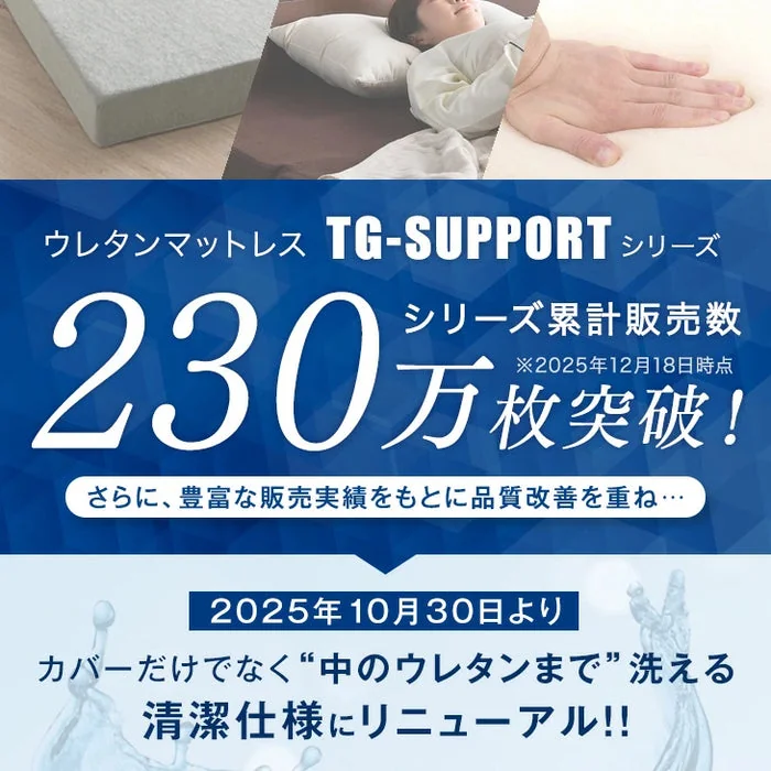 タンスのゲン 純高反発 三つ折り10cm 13810084 公式商品画像