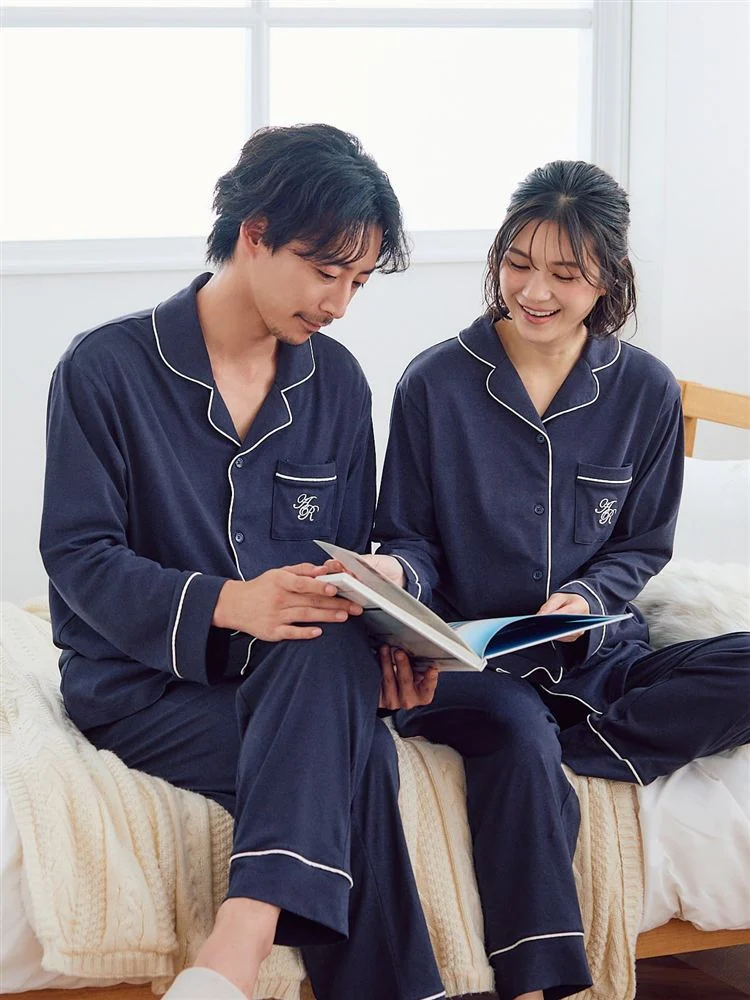 tutuanna リカバリーウェア ベア天竺 前開きパジャマ 公式商品画像